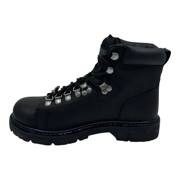 Bates Mens Black Leather Oil-Resistant Motocycle Boots Sz. 7 Wide E44102 Canyon